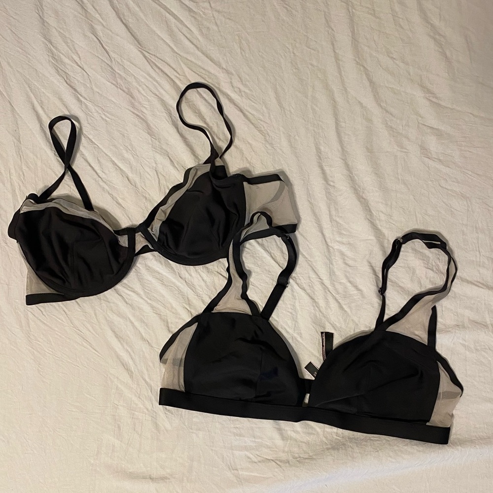Victoria’s Secret black bra and bralette